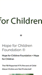 Mobile Screenshot of hopeforchildrenfoundation.org