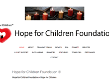 Tablet Screenshot of hopeforchildrenfoundation.org